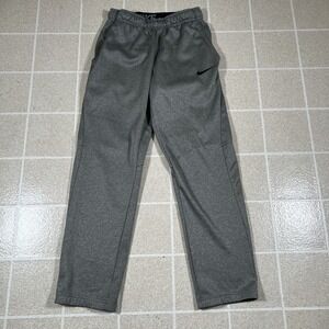 Nike Therma Dri-fit Sweatpants Mens L Straight Leg Gray Fleece Athleticwear
